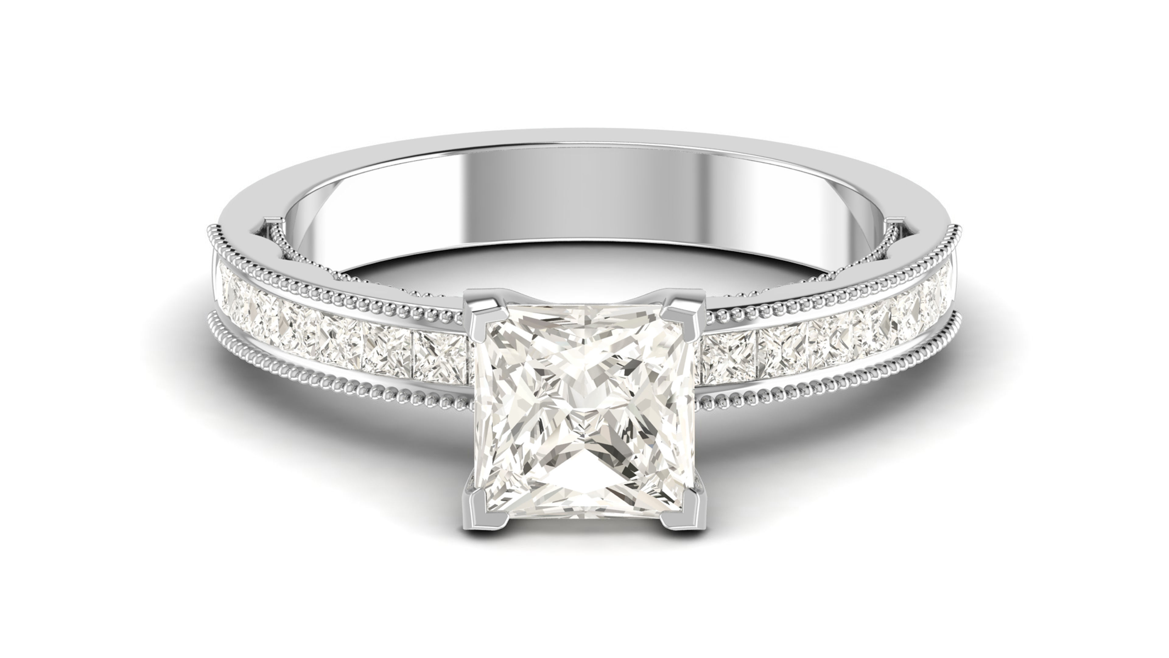 Solitaire ring 3dm stl render detail 3D print model 3D print model_4