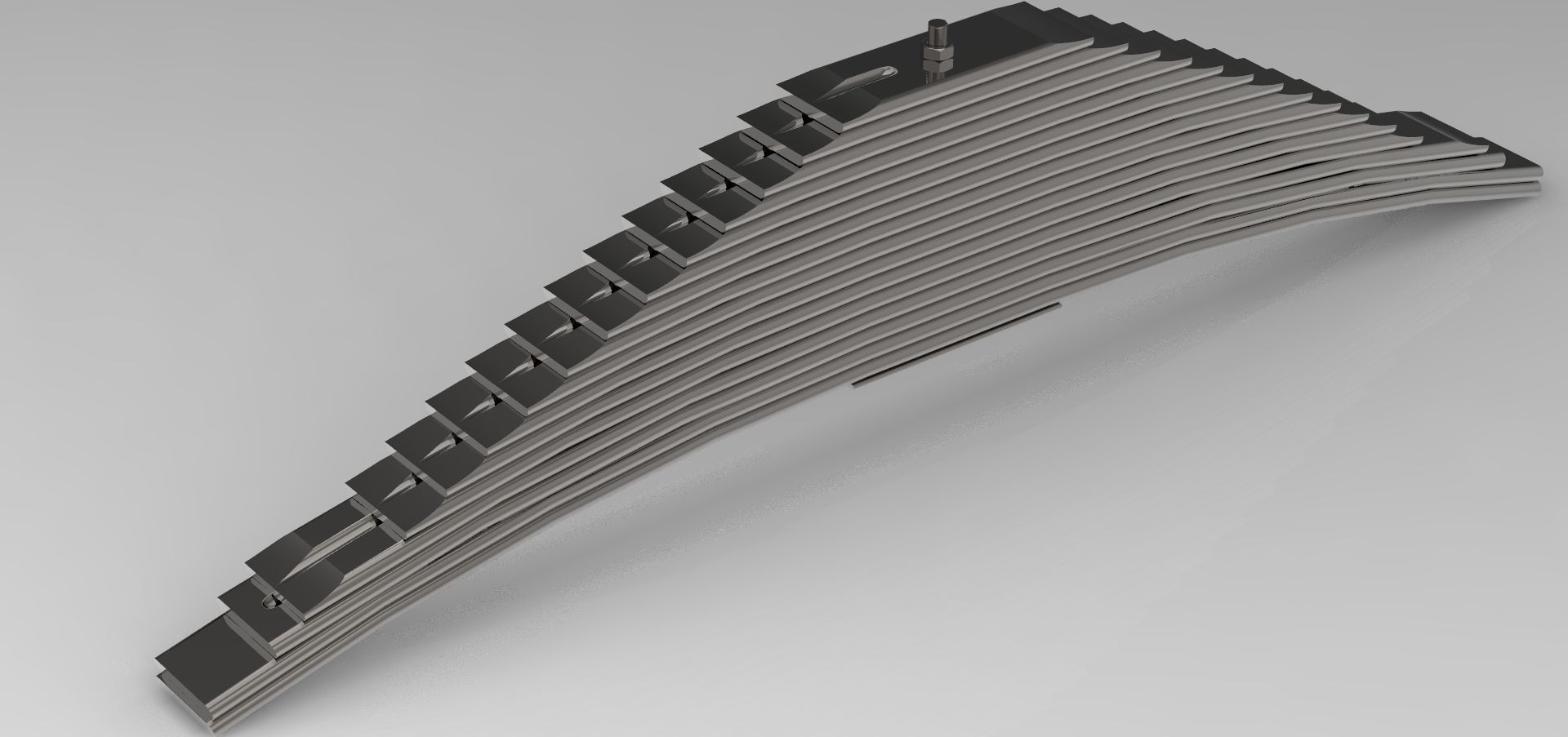 Durable Clip-Less Leaf Spring for Heavy Vehicles Low-poly 3D model_1