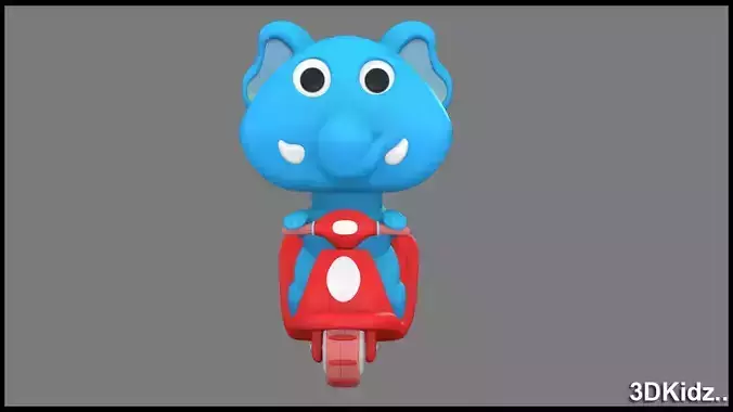 3D Model toys games baby Rider Cute Clever Appu Elephant