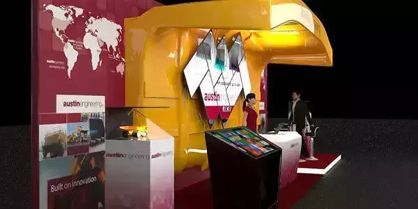 2x5m stand with led screens