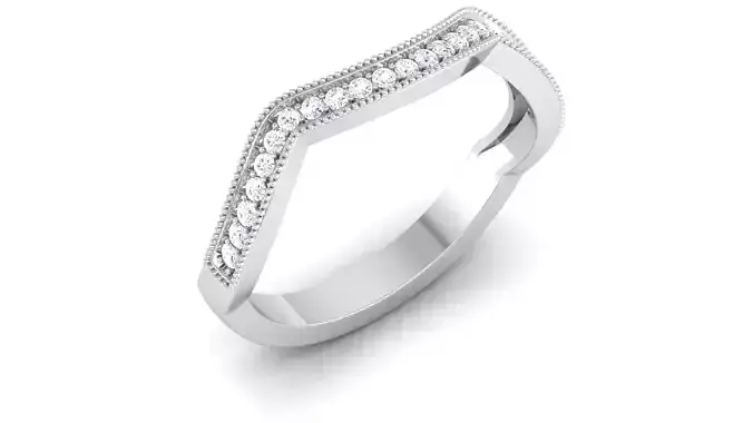 Ring 3dm stl render detail 3D print model oval wedding band gold