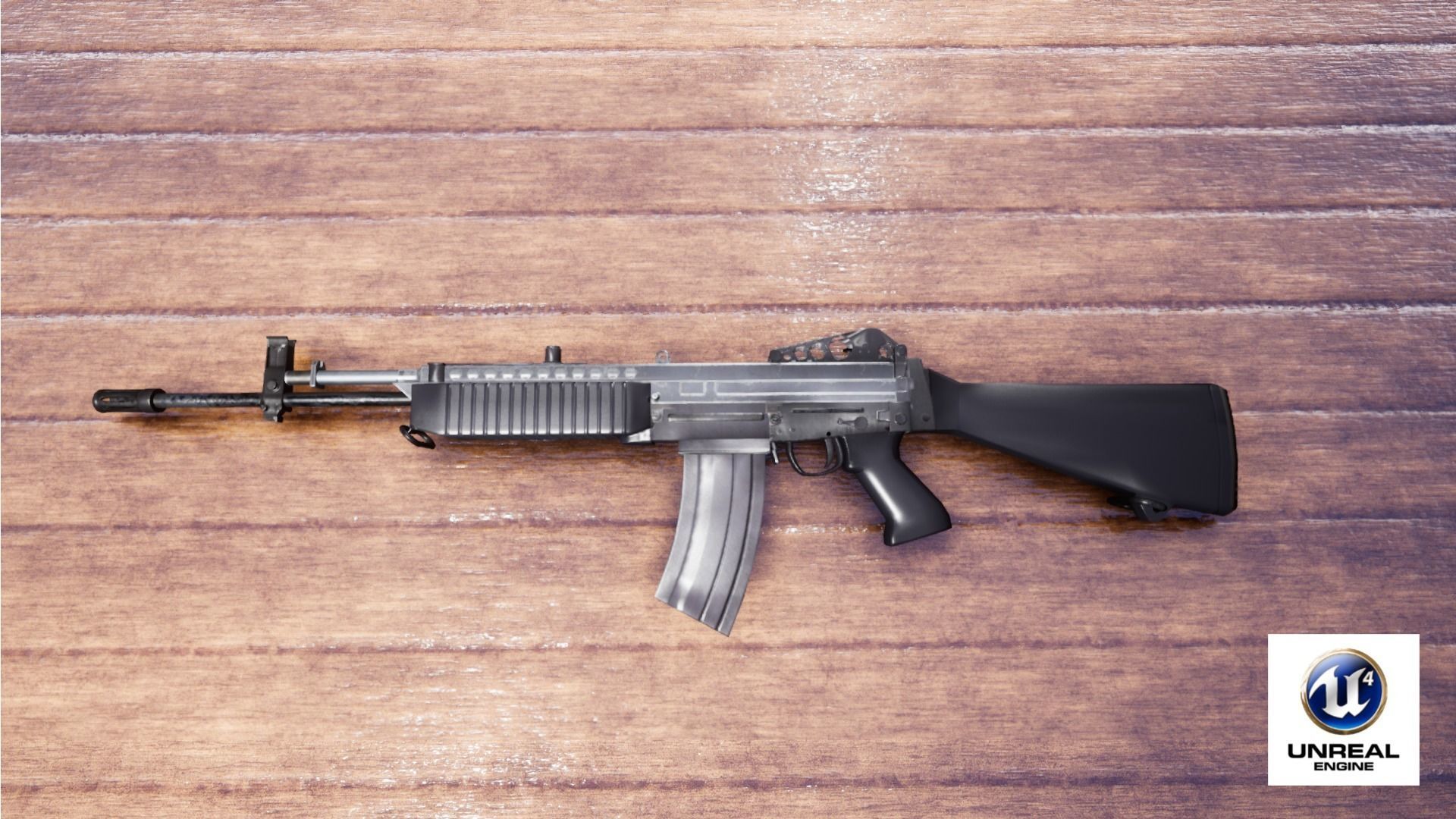 Stoner 63 ar Low-poly 3D model_24