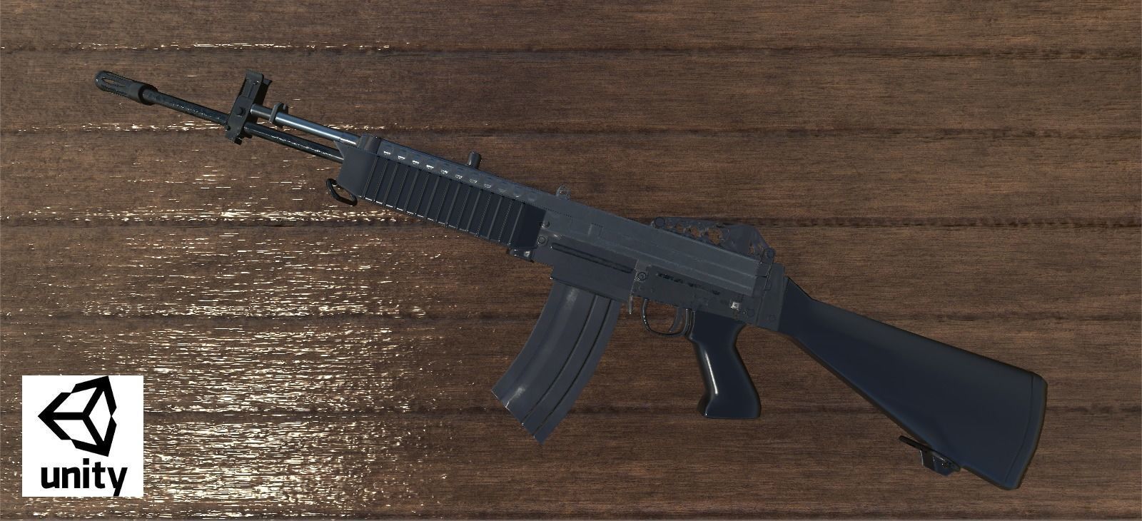 Stoner 63 ar Low-poly 3D model_14