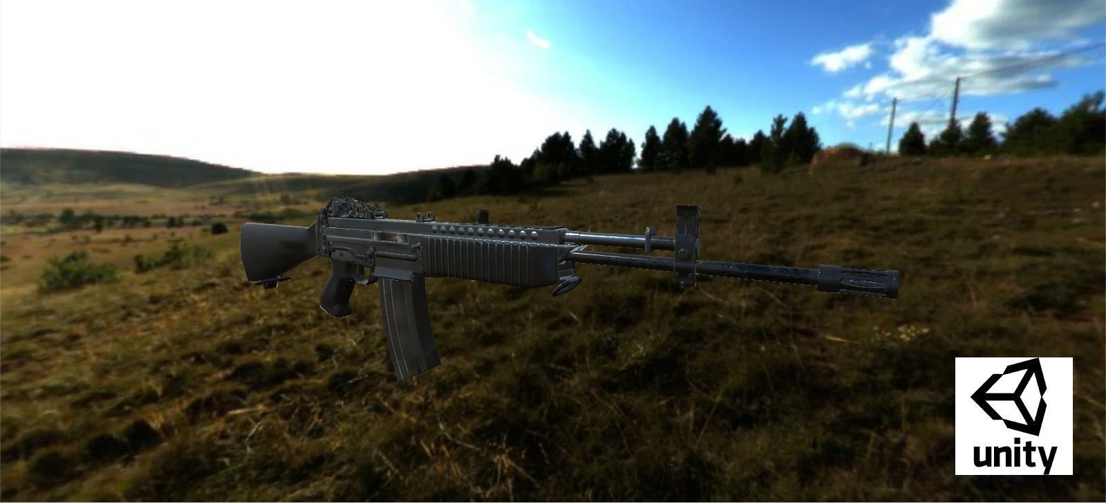 Stoner 63 ar Low-poly 3D model_20