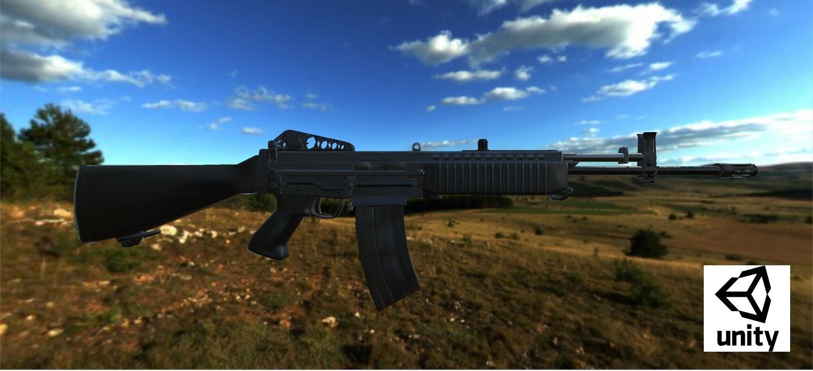 Stoner 63 ar Low-poly 3D model_17