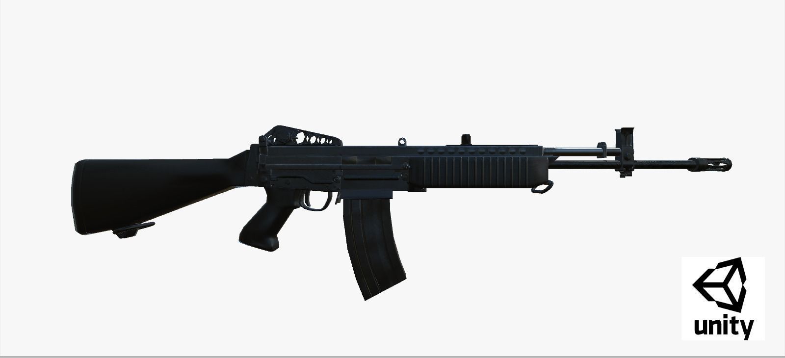 Stoner 63 ar Low-poly 3D model_18