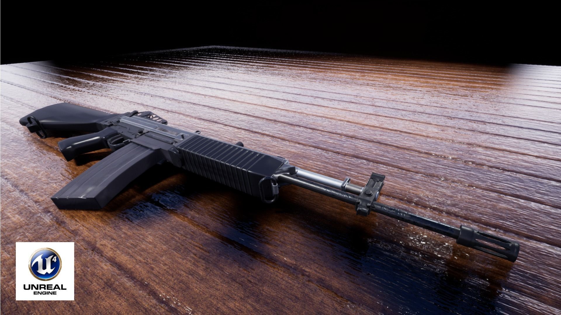 Stoner 63 ar Low-poly 3D model_21