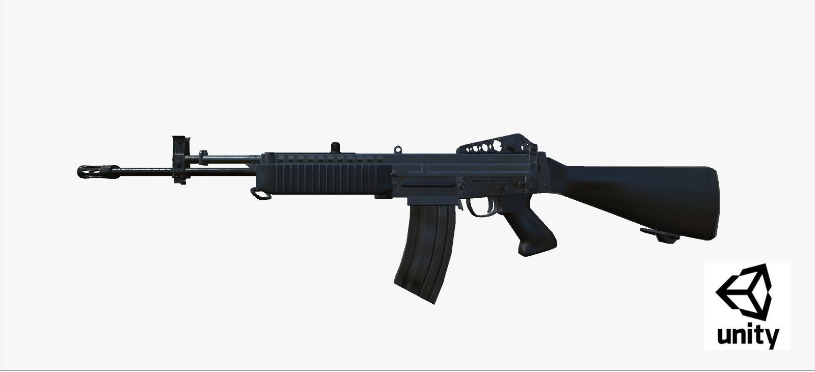 Stoner 63 ar Low-poly 3D model_16