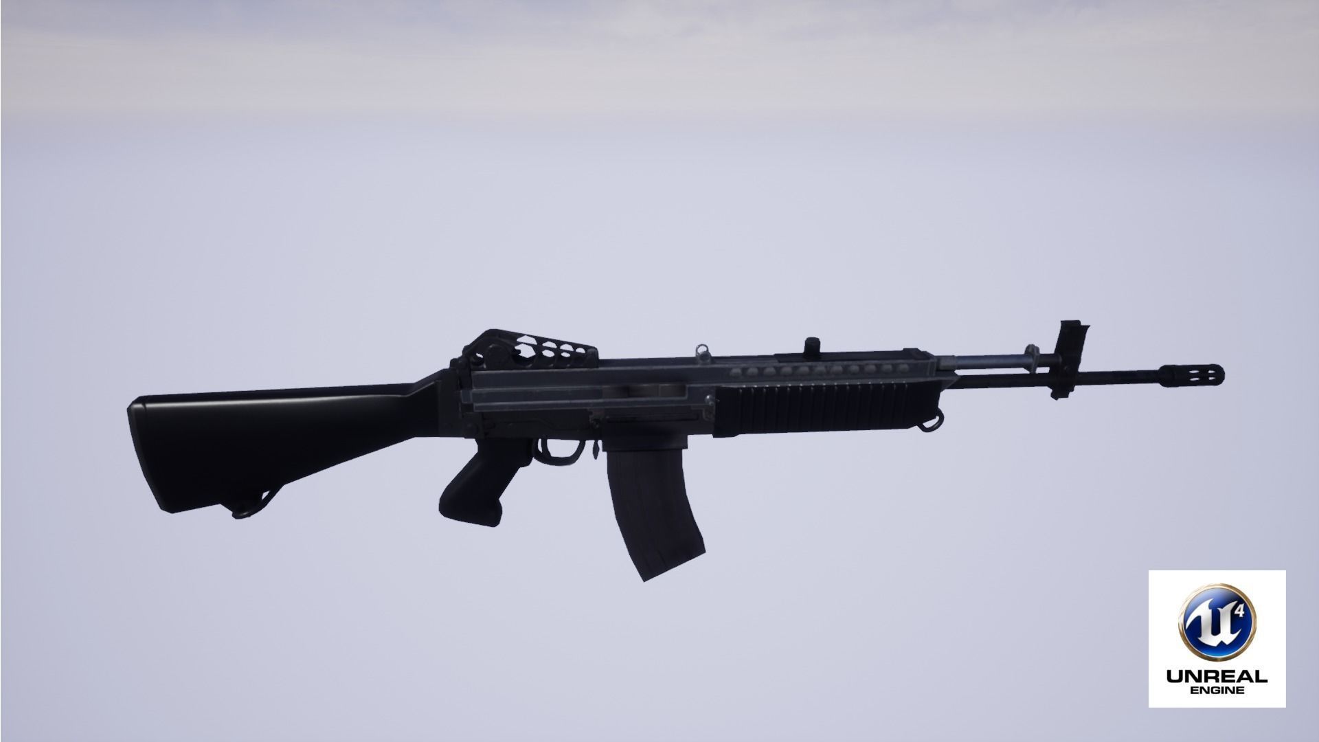 Stoner 63 ar Low-poly 3D model_26