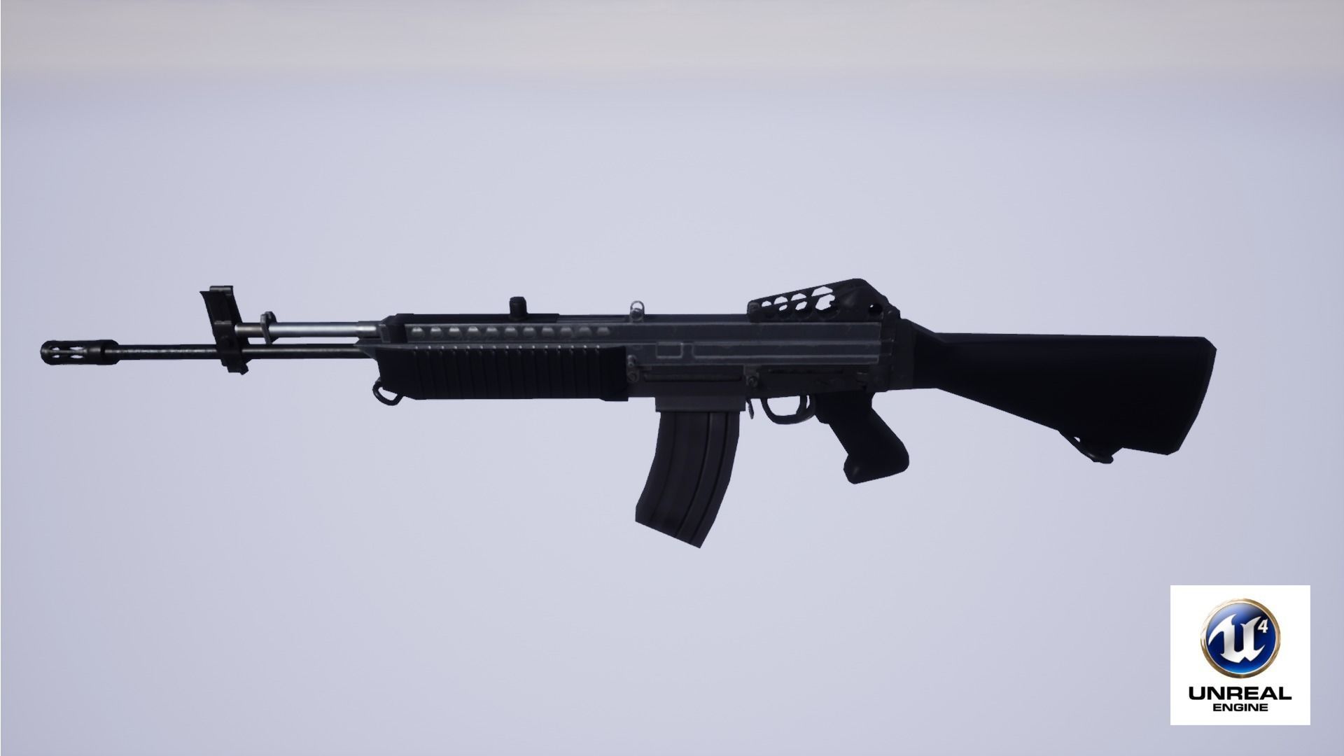 Stoner 63 ar Low-poly 3D model_25