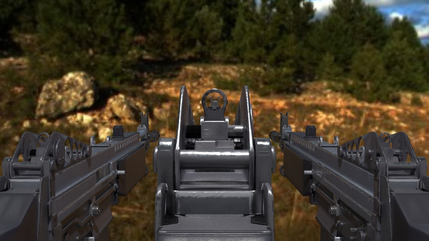 Stoner 63 ar Low-poly 3D model_8