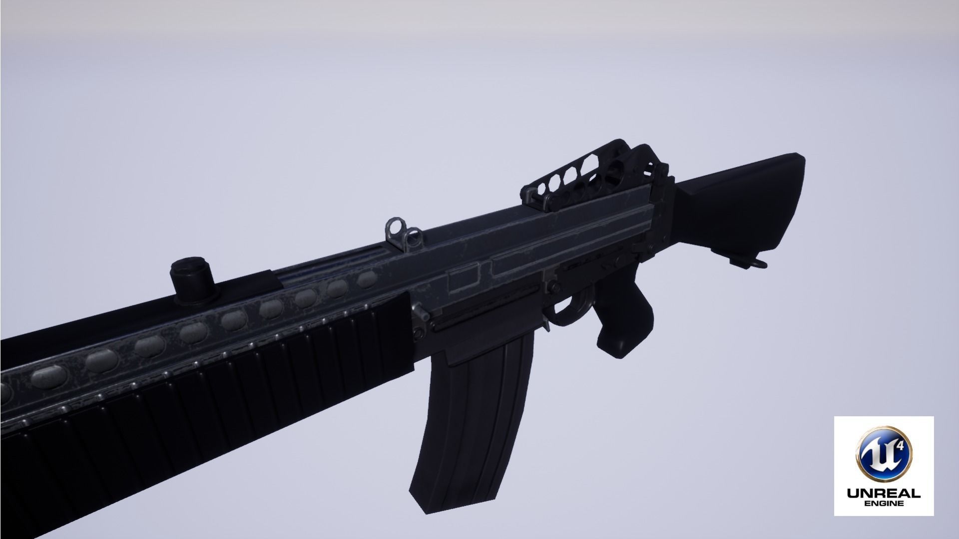 Stoner 63 ar Low-poly 3D model_27