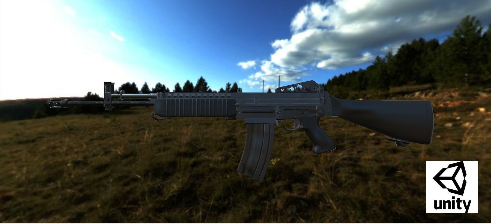 Stoner 63 ar Low-poly 3D model_15