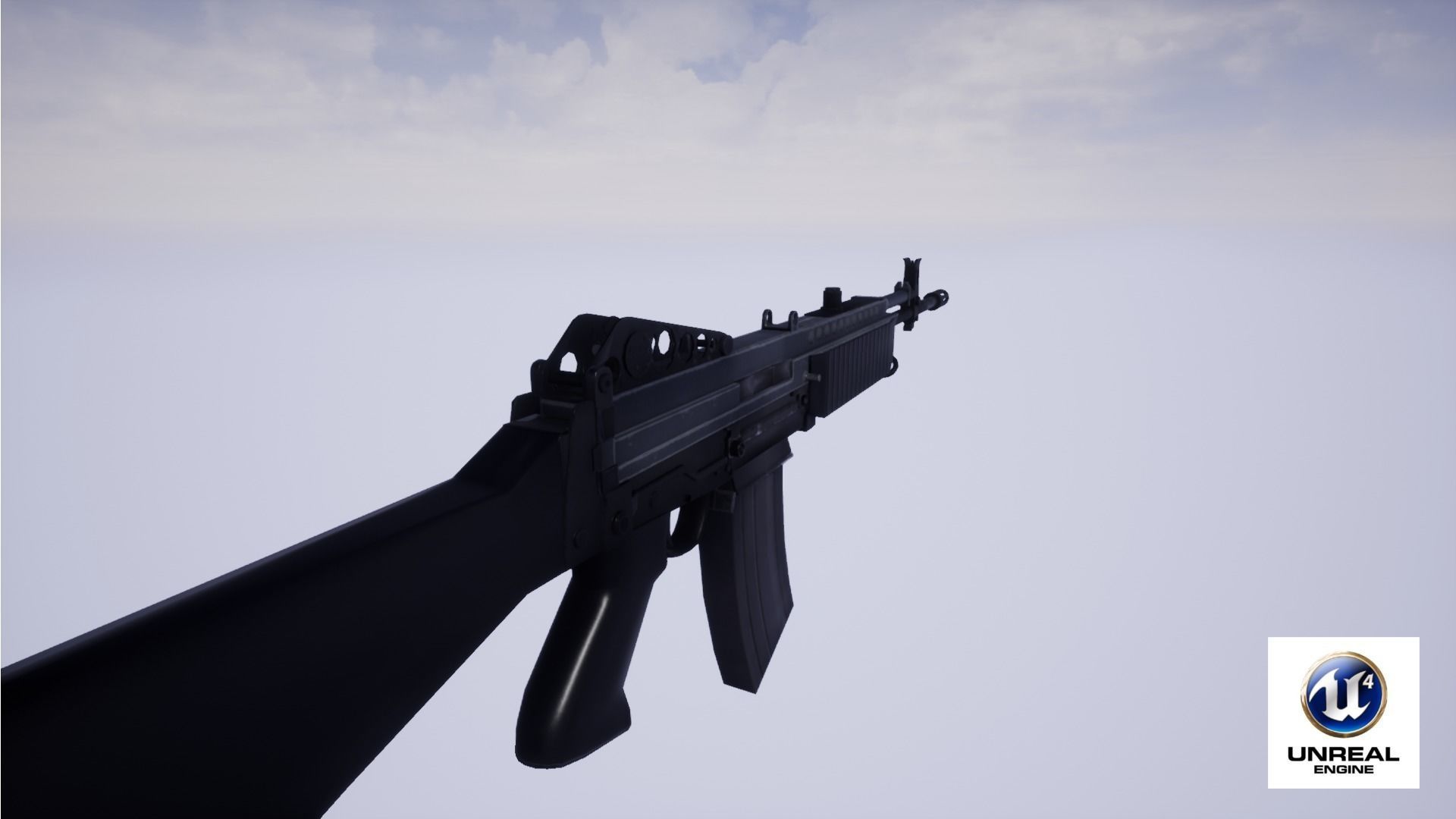 Stoner 63 ar Low-poly 3D model_28