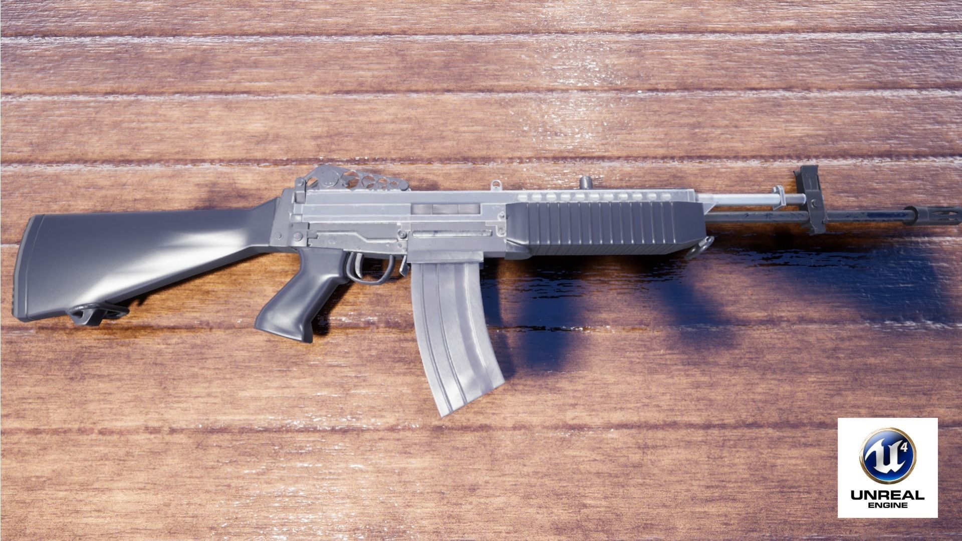 Stoner 63 ar Low-poly 3D model_23
