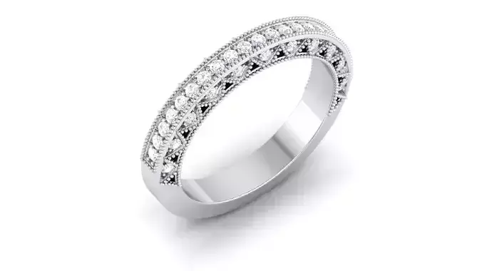 Ring 3dm stl render detail 3D print model gold wedding band w... 3D print model