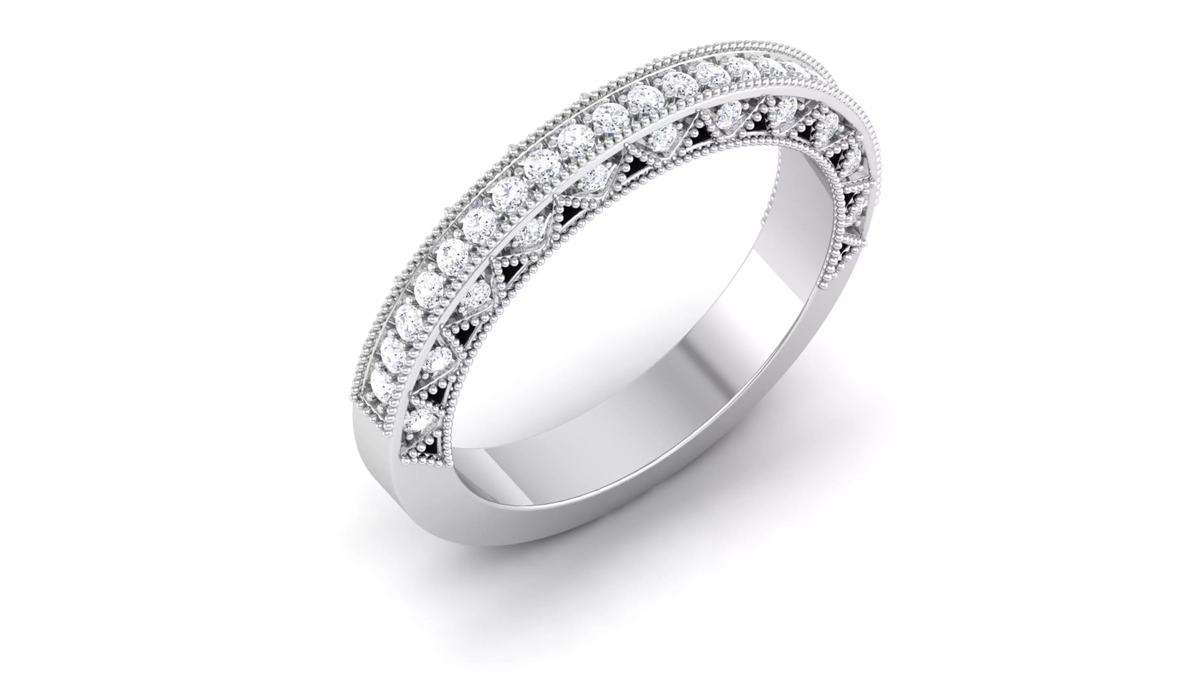 Ring 3dm stl render detail 3D print model gold wedding band w... 3D print model