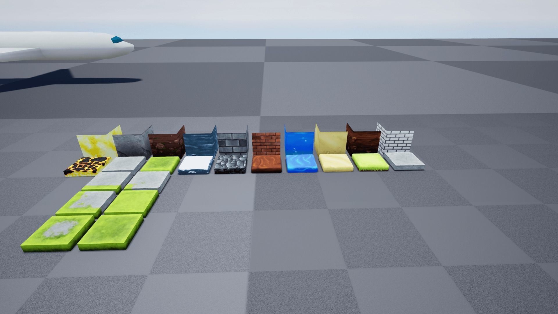 Low Poly World farm with wooden fence and trees Low-poly 3D model_12