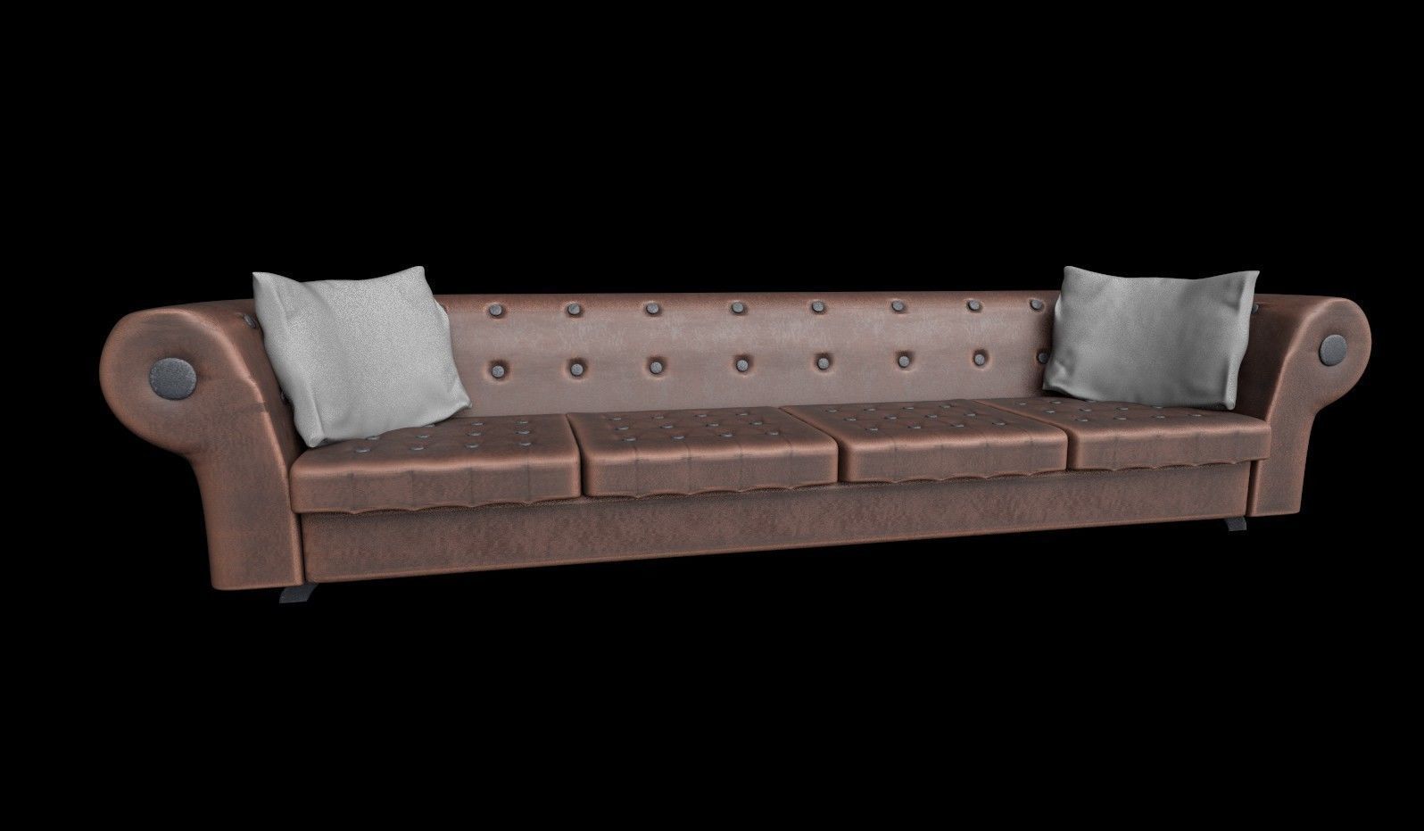 Couch chesterfield sofa Free 3D model_3