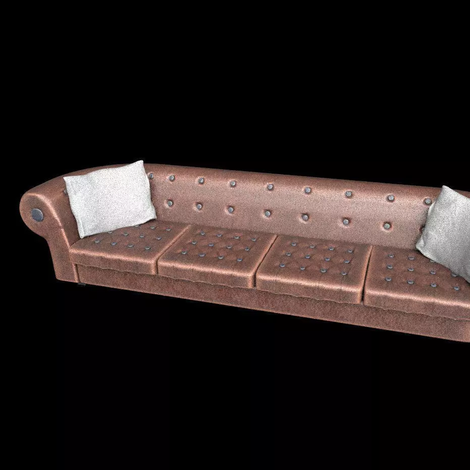 Couch chesterfield sofa Free 3D model_0