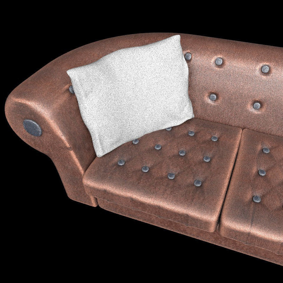 Couch chesterfield sofa Free 3D model_2