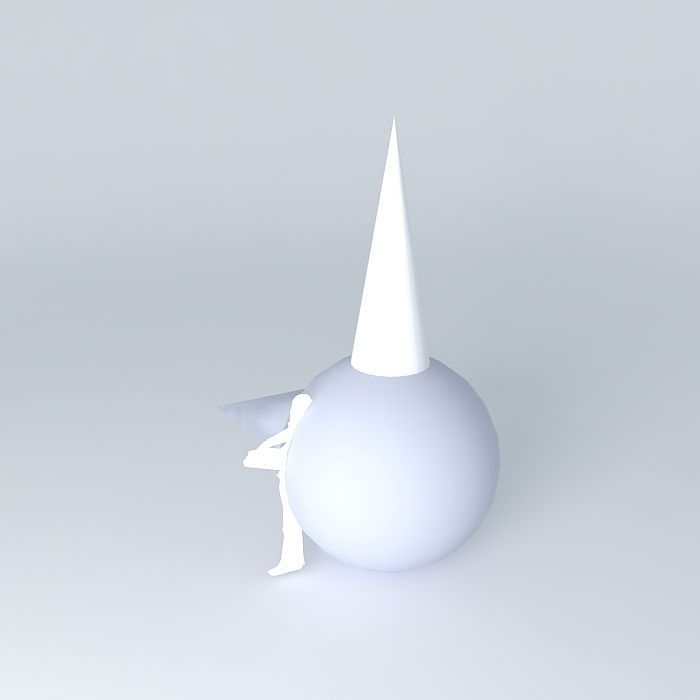 Snowman's Head Free 3D model_1