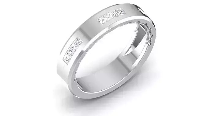 Ring 3dm stl render detail 3D print model oval wedding in gold