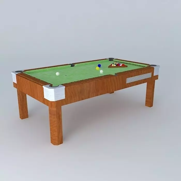 Slate Pool Table Free 3D model