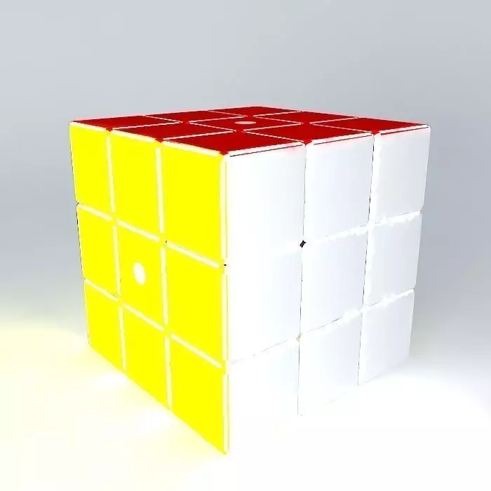 rubix cube sample with rounded edges  corners Free 3D model_0