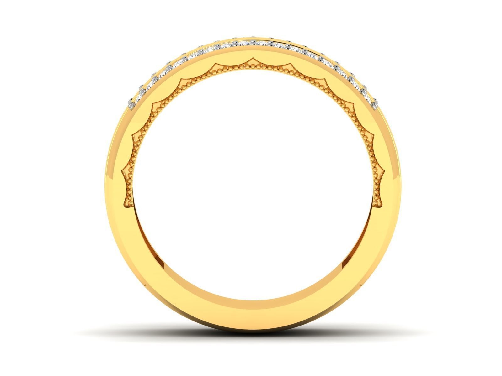 Ring 3dm stl render detail 3D print model diamond with three ... 3D print model_5