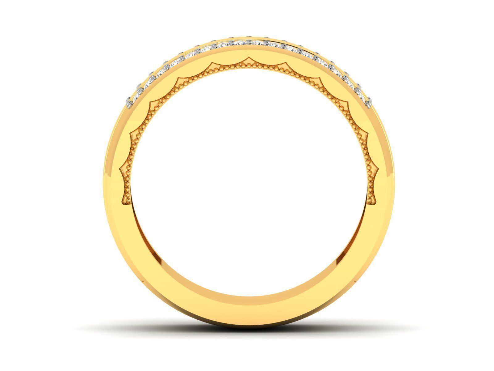 Ring 3dm stl render detail 3D print model diamond with three ... 3D print model_6