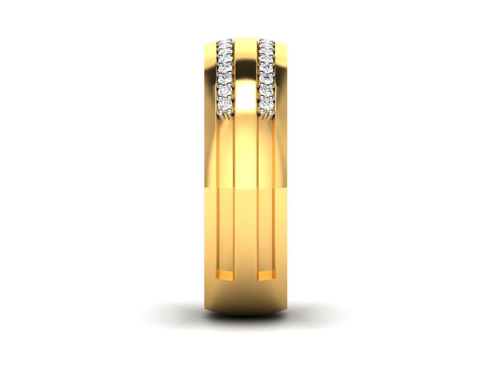 Ring 3dm stl render detail 3D print model diamond with three ... 3D print model_7