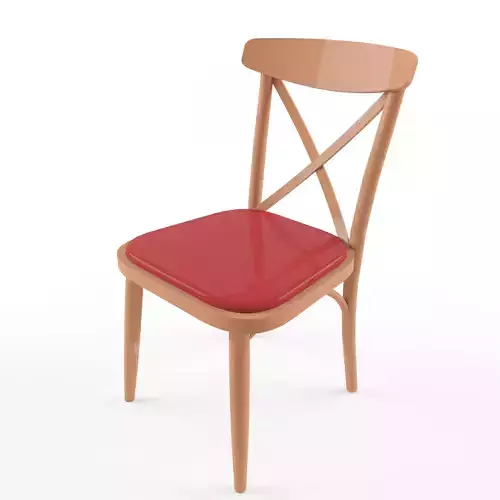 Game ready chair wooden Low-poly 3D model