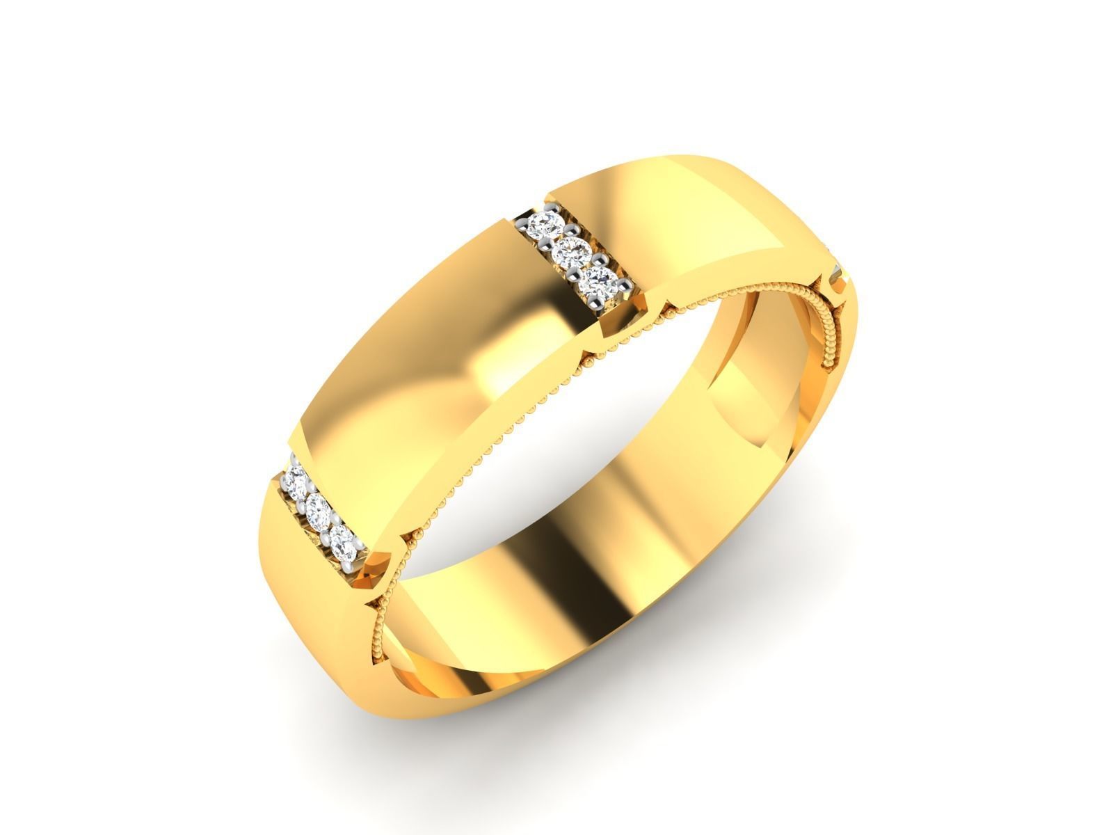 Ring 3dm stl render detail 3D print model oval shaped wedding... 3D print model_11