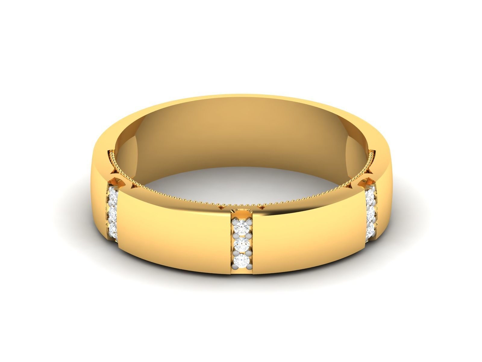 Ring 3dm stl render detail 3D print model oval shaped wedding... 3D print model_10