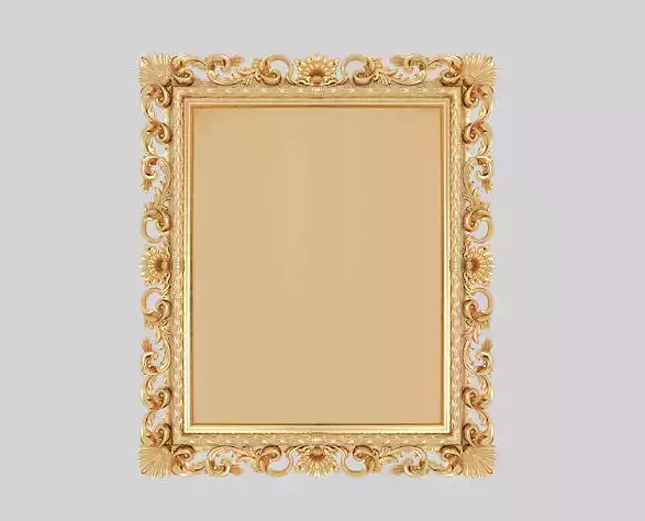 Classic frame of luxurious gold interior inlaid gold leaf CNC