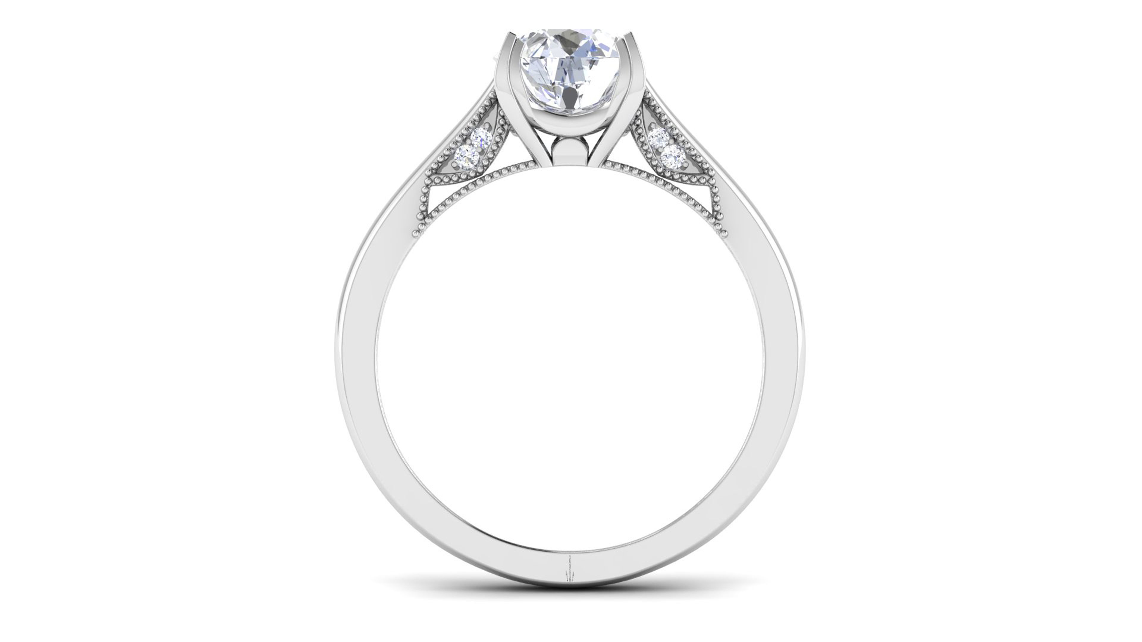 Solitaire ring 3dm stl render detail 3D print model 3D print model_2