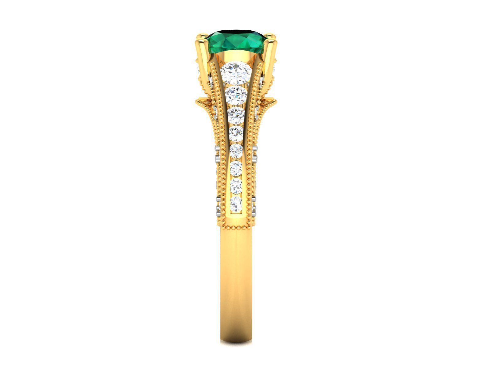Solitaire ring 3dm stl render detail 3D print model 3D print model_9