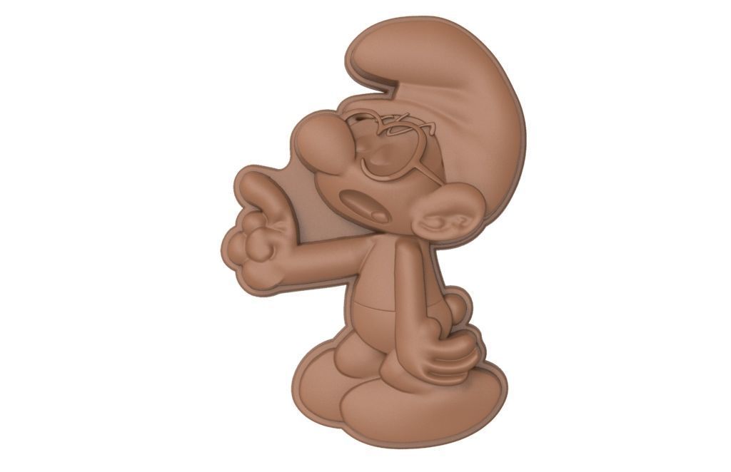 BRAINY SMURF - MOLD 3D print model_7