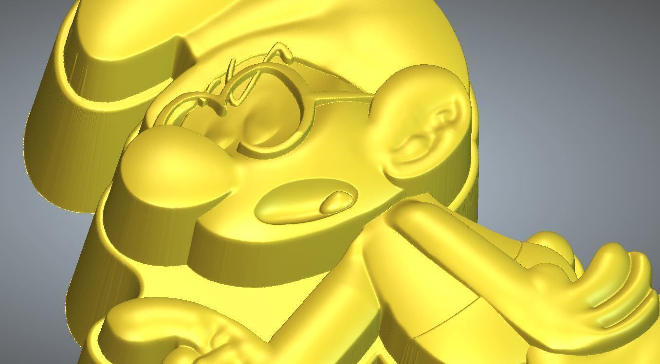 BRAINY SMURF - MOLD 3D print model_6