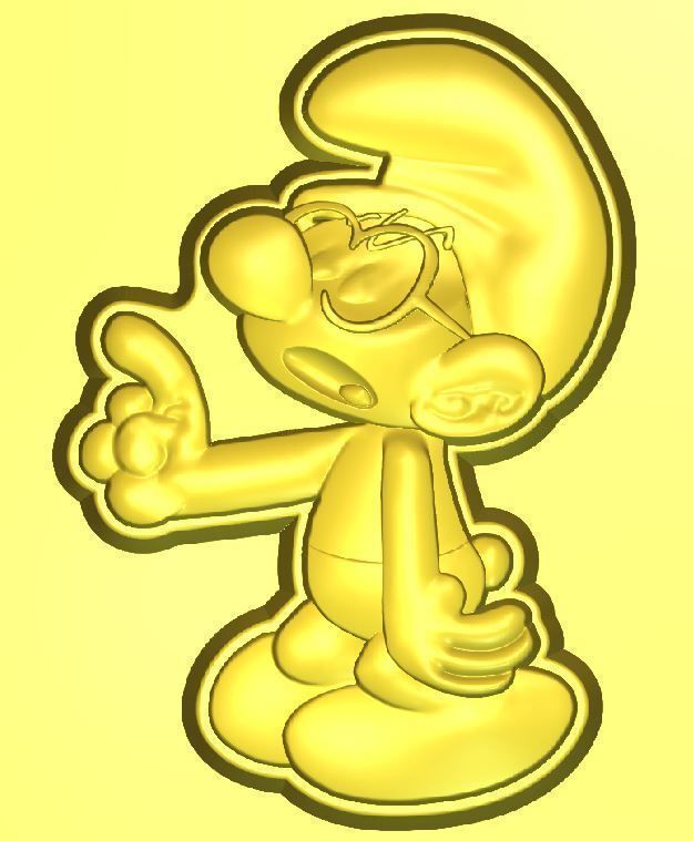 BRAINY SMURF - MOLD 3D print model_2