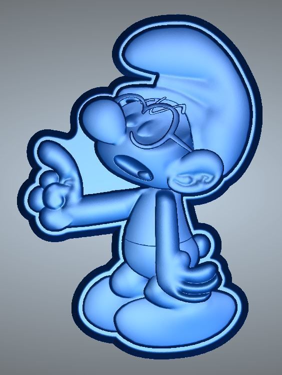 BRAINY SMURF - MOLD 3D print model_3