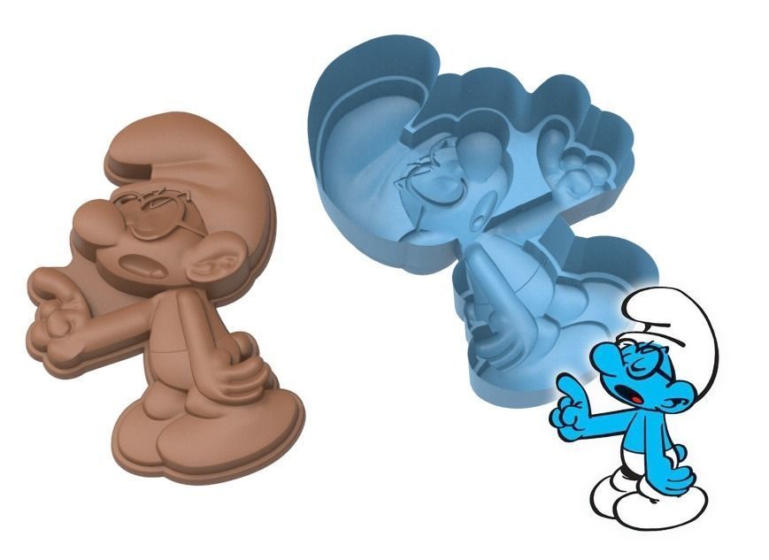 BRAINY SMURF - MOLD 3D print model_1