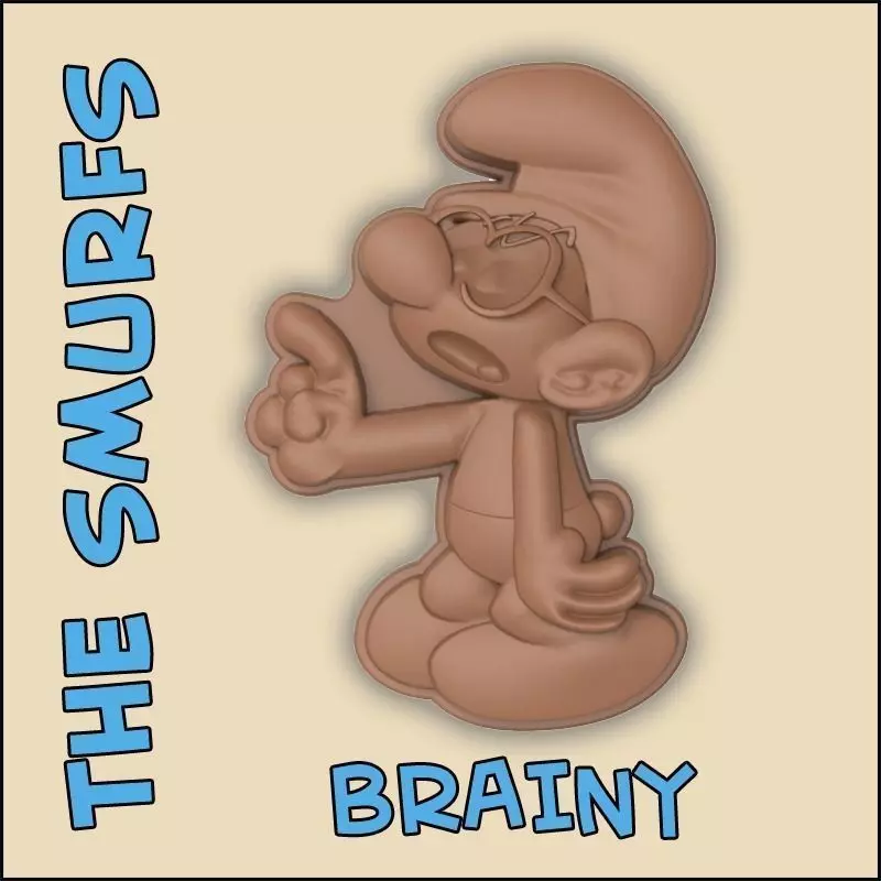 BRAINY SMURF - MOLD 3D print model_0