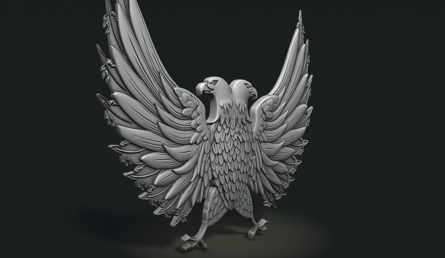 Two Headed Eagle 3D print model_1