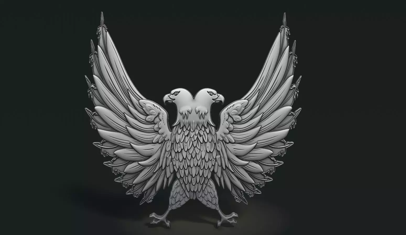 Two Headed Eagle 3D print model_0