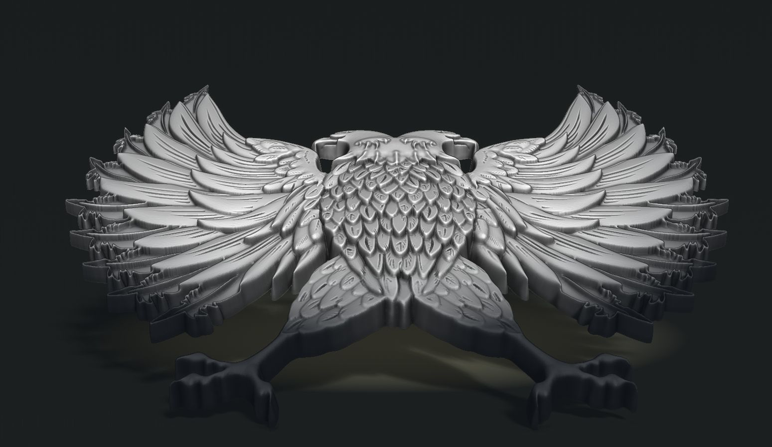 Two Headed Eagle 3D print model_3