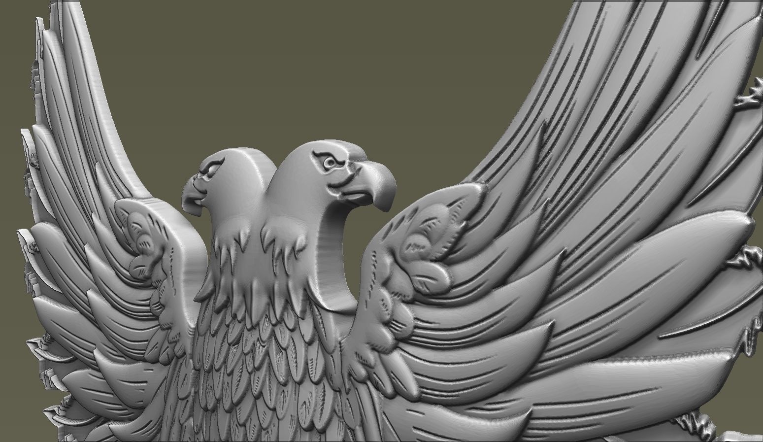 Two Headed Eagle 3D print model_7