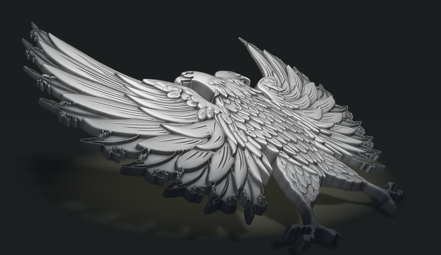 Two Headed Eagle 3D print model_4