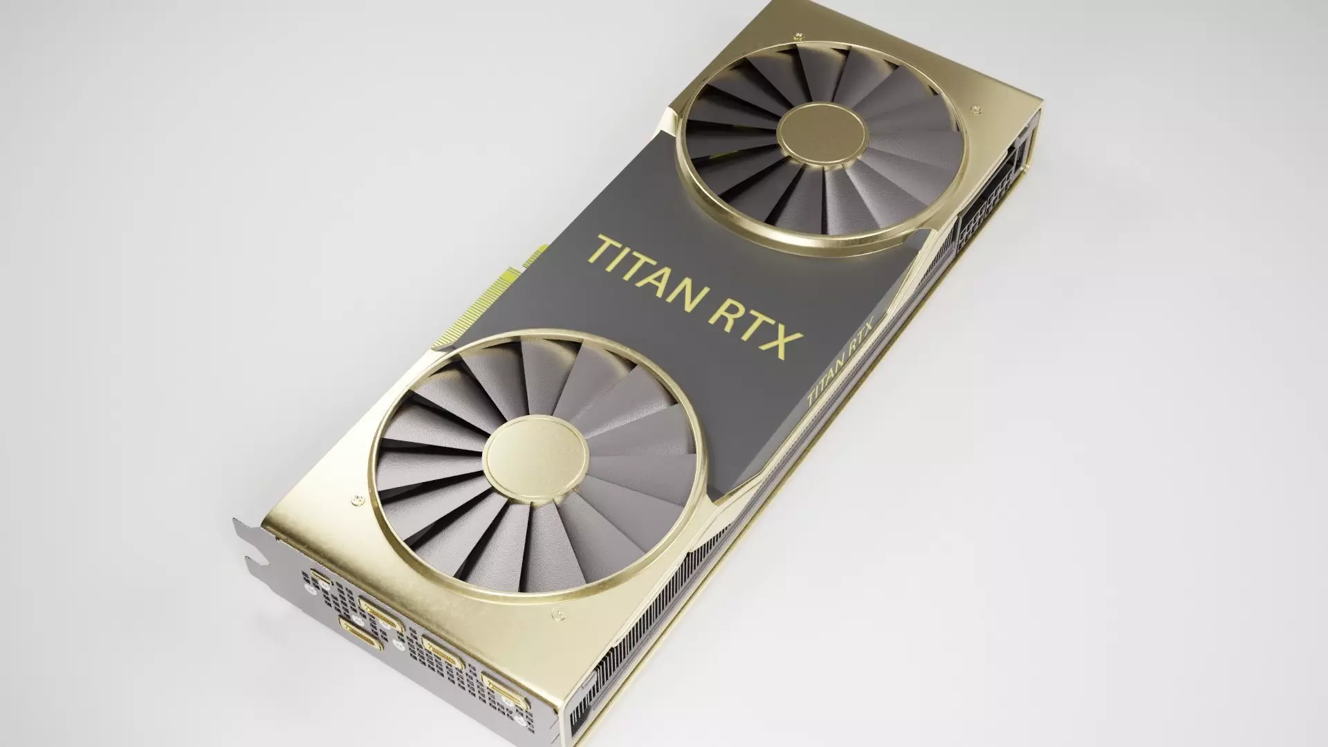 nvidia titan rtx gaming graphics card 3D model